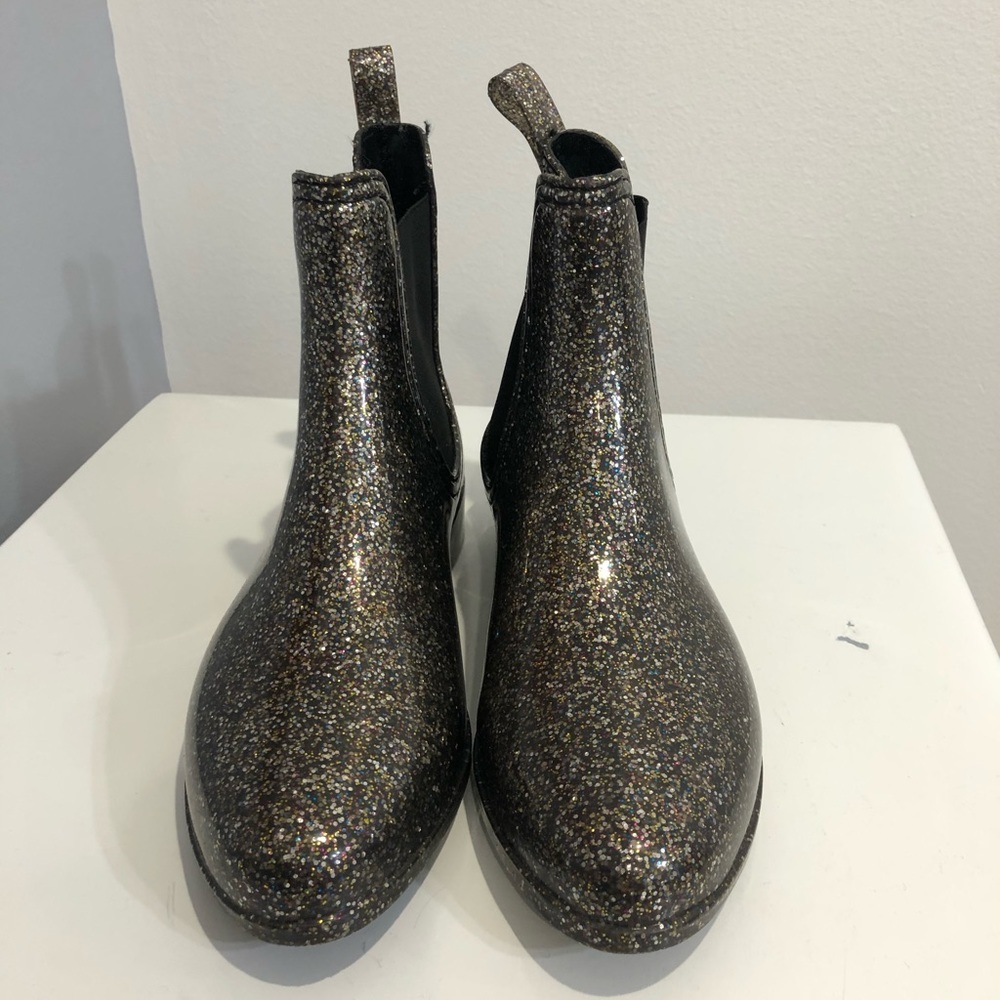 REPORT brand sparkly rain boots